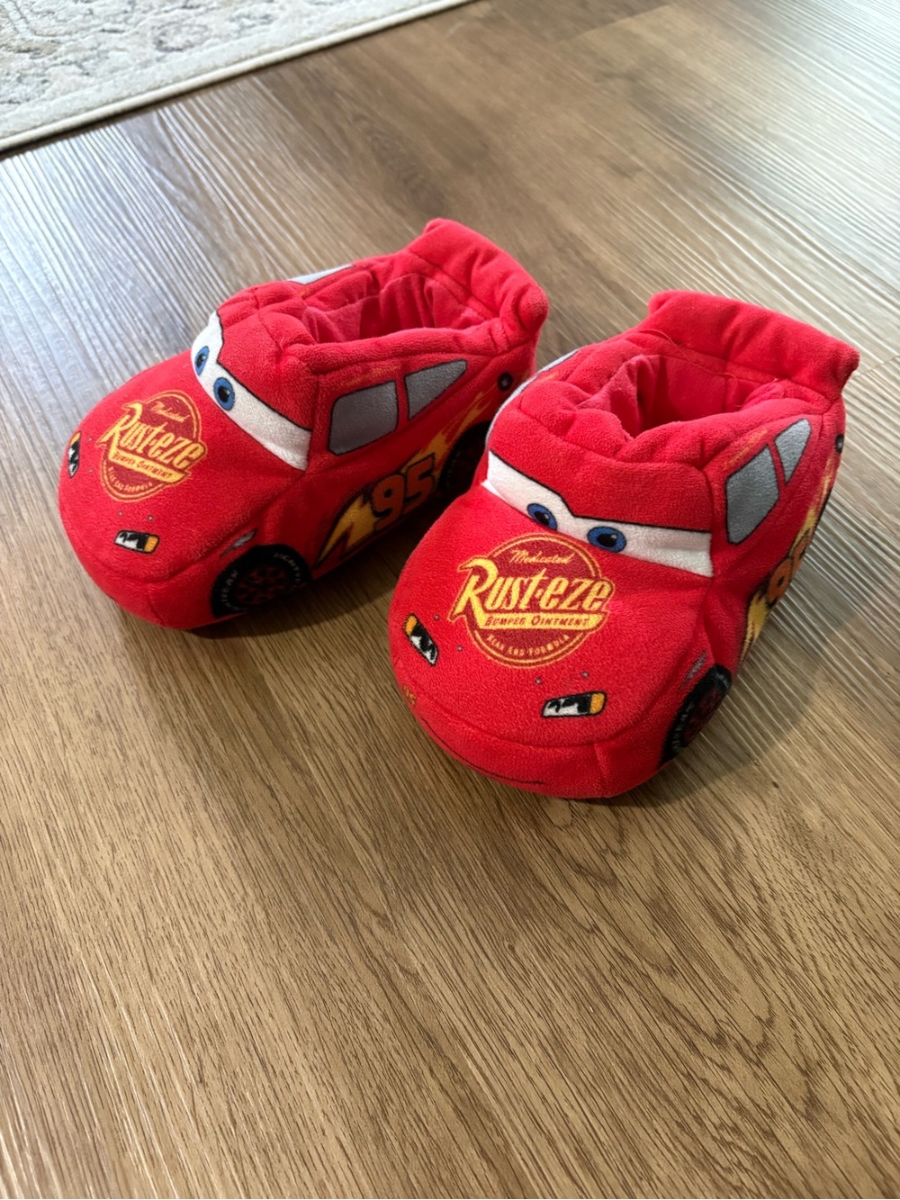 Disney Red Lightning McQueen Plush Slippers
